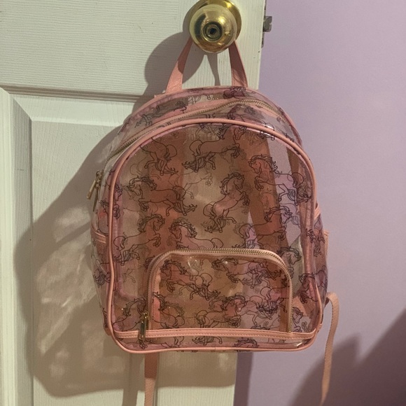 Clear Backpack Pink Forever 21 - Picture 2 of 5